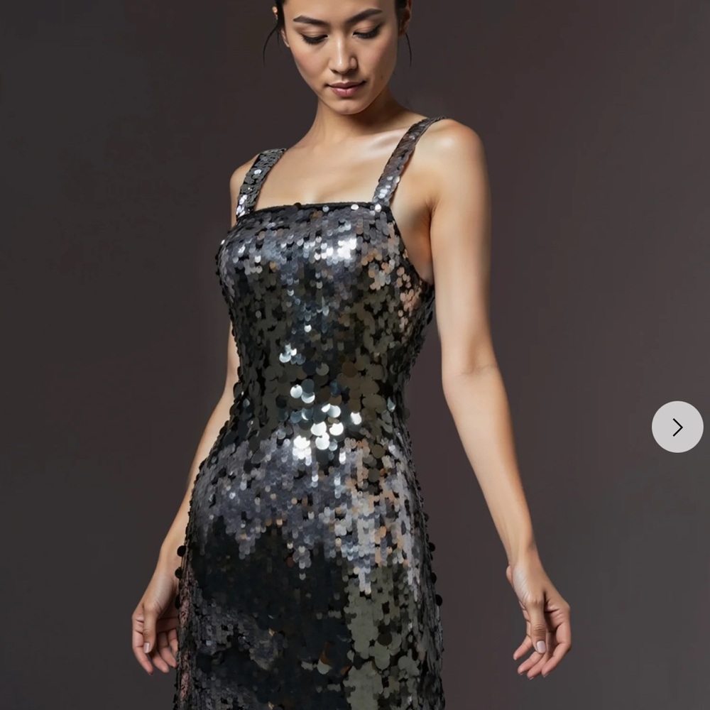 Elegant Black Sequin Dress